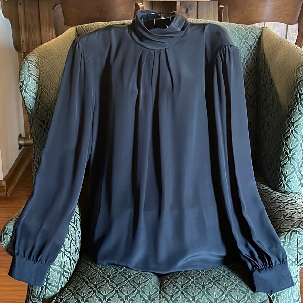 Anna Kriste Black Turtleneck Blouse